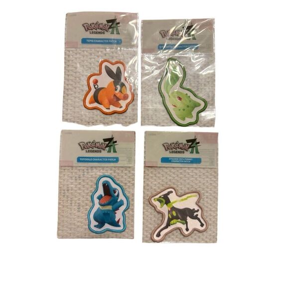 Brand New Set of Four Pokémon Patches PAX Exclusive Tepig Chikorita Zygarde - Picture 1 of 5